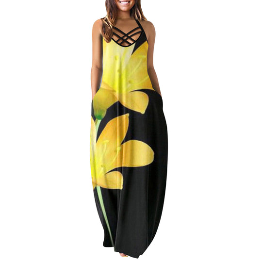 Damen Maxikleid mit trendigem Rückenausschnitt EB
