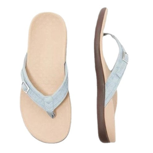Damen Zehentrenner-Sandalen mit modischem Riemendesign EB