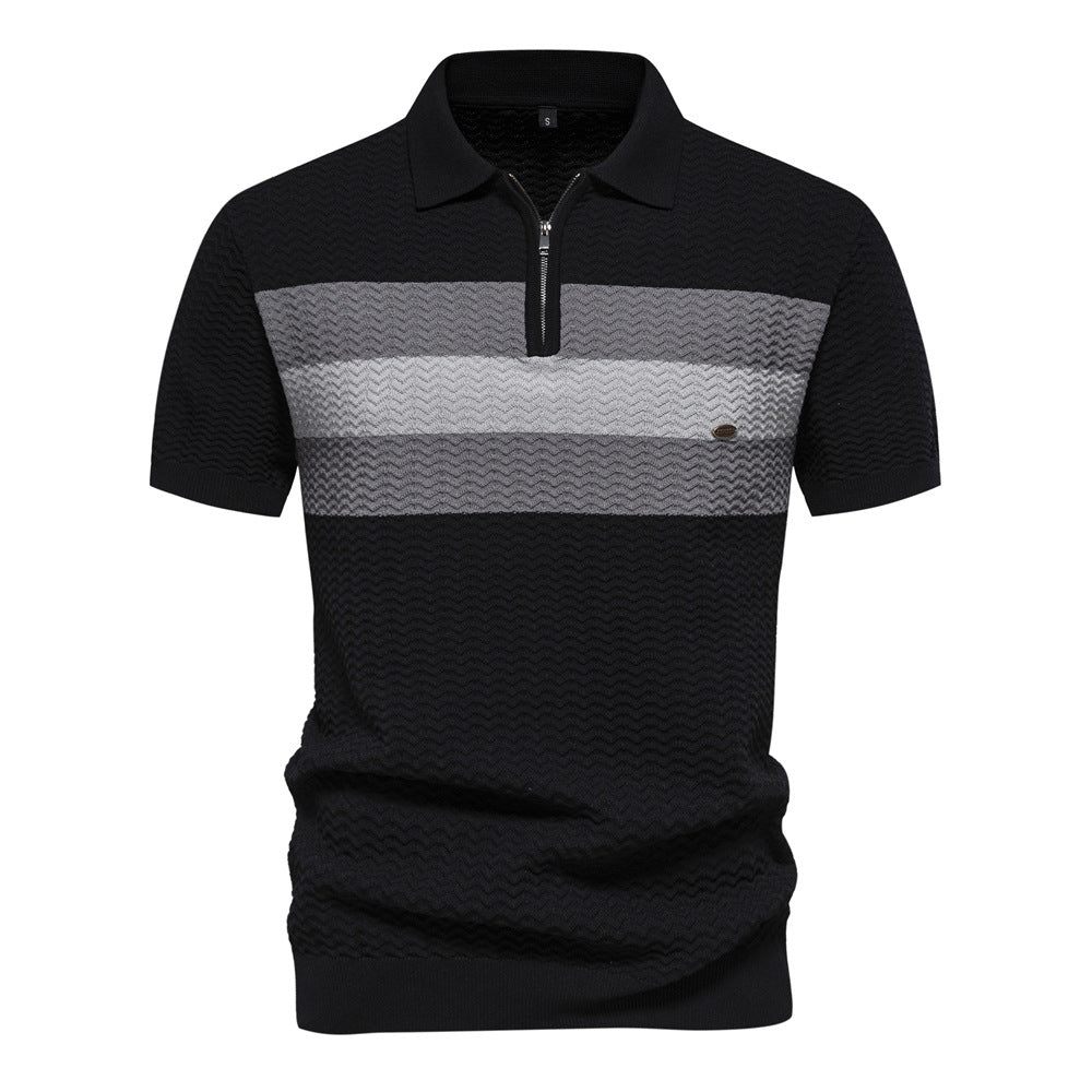 Herren Polo-Shirt mit modernen Strukturmustern EB