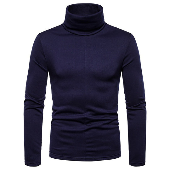 Herren Rollkragenpullover aus weichem Strickmaterial EB
