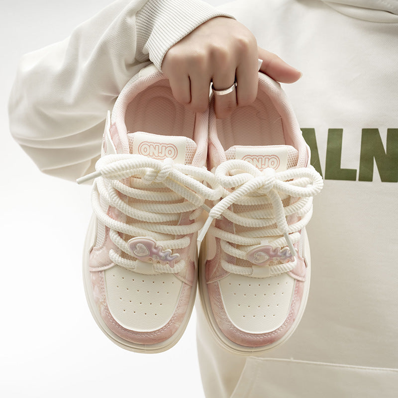 Damen Komfortable Freizeitsneaker mit atmungsaktiver Oberflächenstruktur und stützender Sohle EB