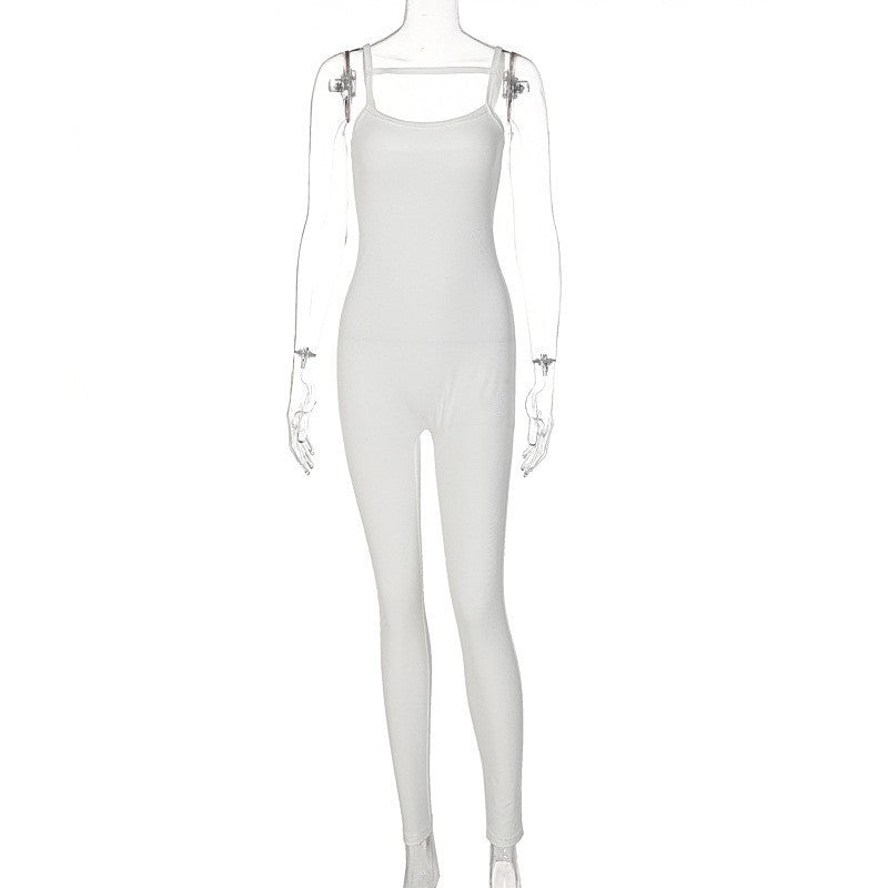 Damen Langärmeliger Jumpsuit mit schmalem Schnitt EB