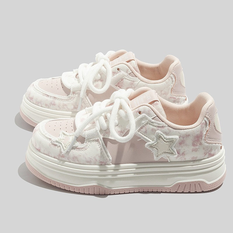 Damen Sportliche Sneakers mit einzigartigem Sternenmotiv und dämpfender Sohle EB