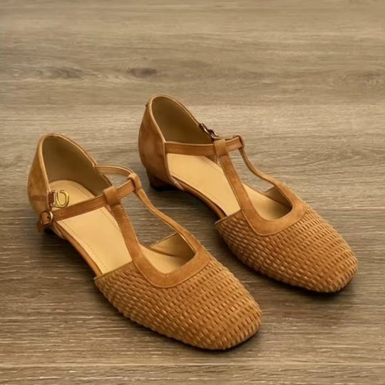 Damen Sling-Ballerinas mit raffinierten Riemen und hochwertiger Veloursoberfläche EB