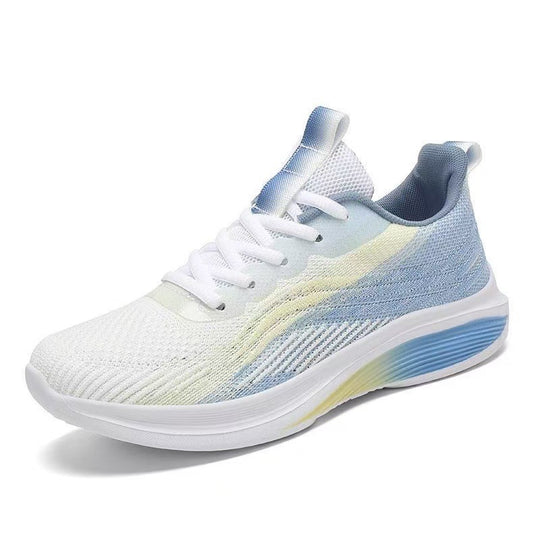 Damen Leichte Fitness-Sneaker mit atmungsaktiver Strick-Oberfläche und stoßdämpfender Sohle EB