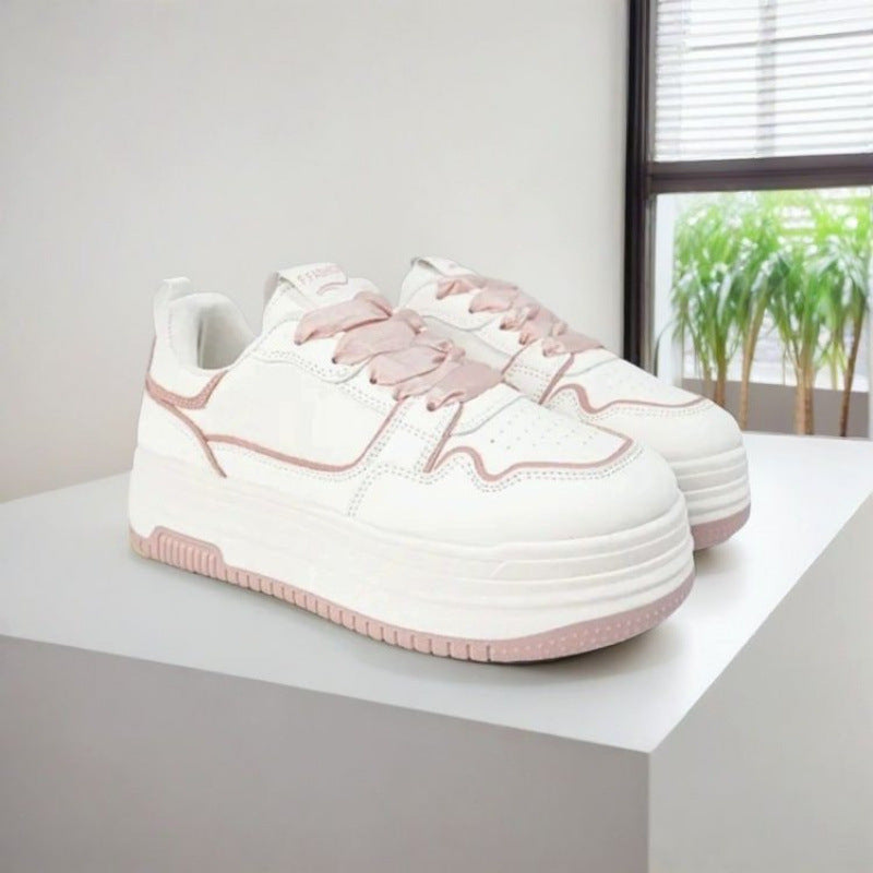 Damen Komfortable Sneaker mit modischer Plateausohle EB