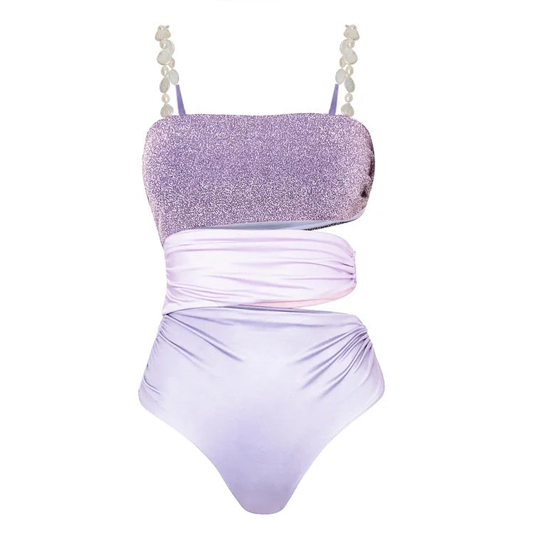 Damen Badeanzug mit elegantem Wickelrock EB