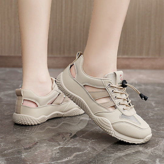 Damen modische und atmungsaktive Freizeitschuhe mit elastischem Schnürsystem EB