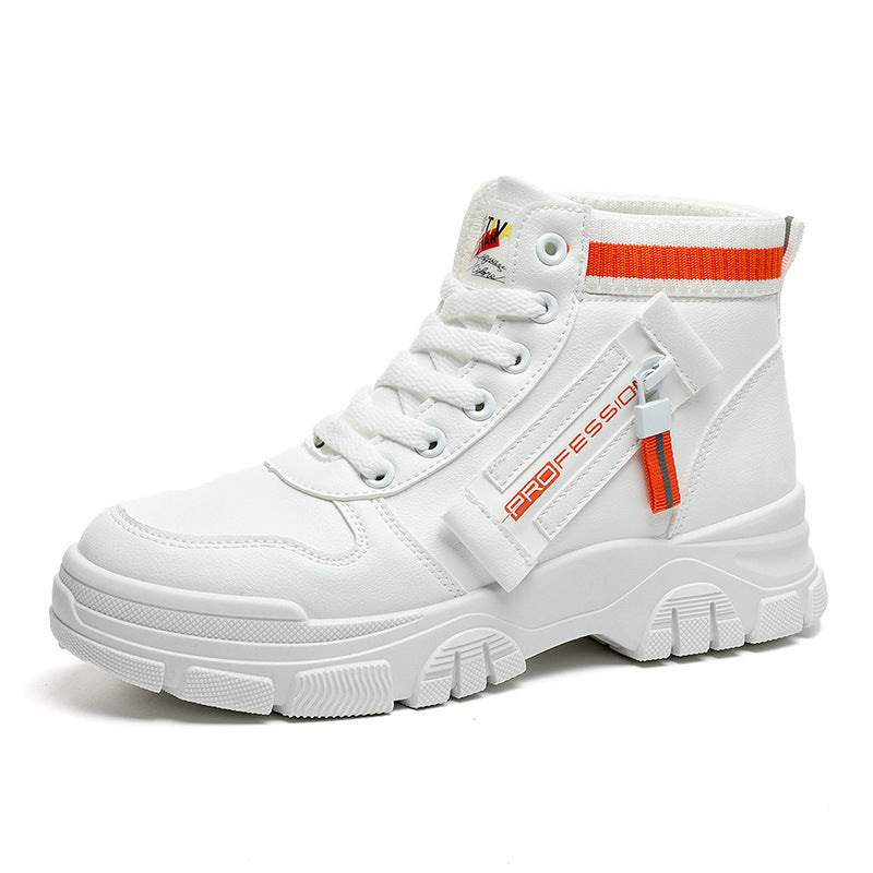 Damen Hohe Sneakers mit modischem Reißverschluss und atmungsaktivem Innenfutter EB