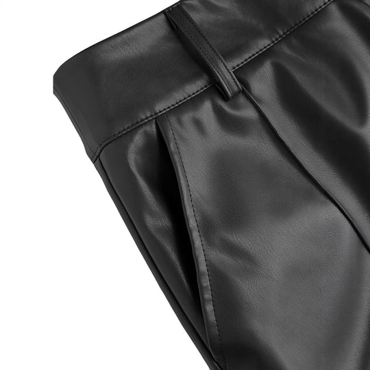 Damen elegante Culotte aus hochwertigem Kunstleder EB