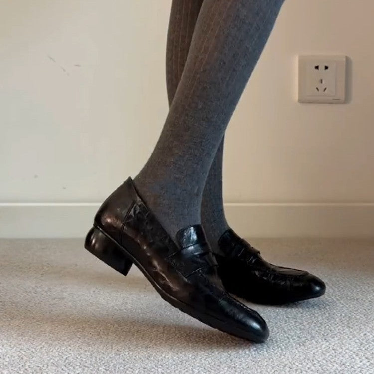 Damen Mokassins mit elegantem Riemen und bequemer Sohle EB