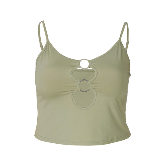 Damen Crop-Top mit einzigartigem Ring-Ausschnitt EB