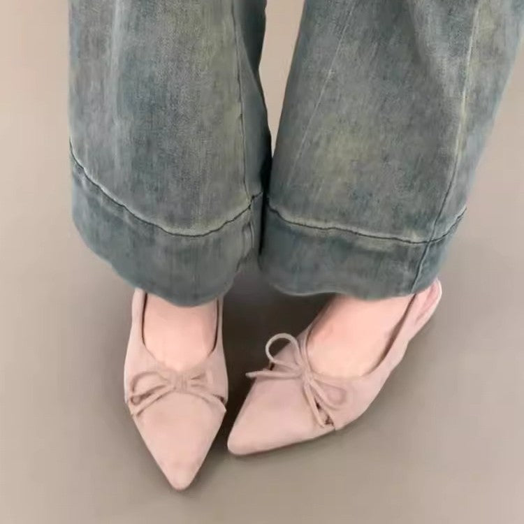 Damen Sling-Ballerinas mit dekorativem Schleifendetail und komfortablem Fußbett EB