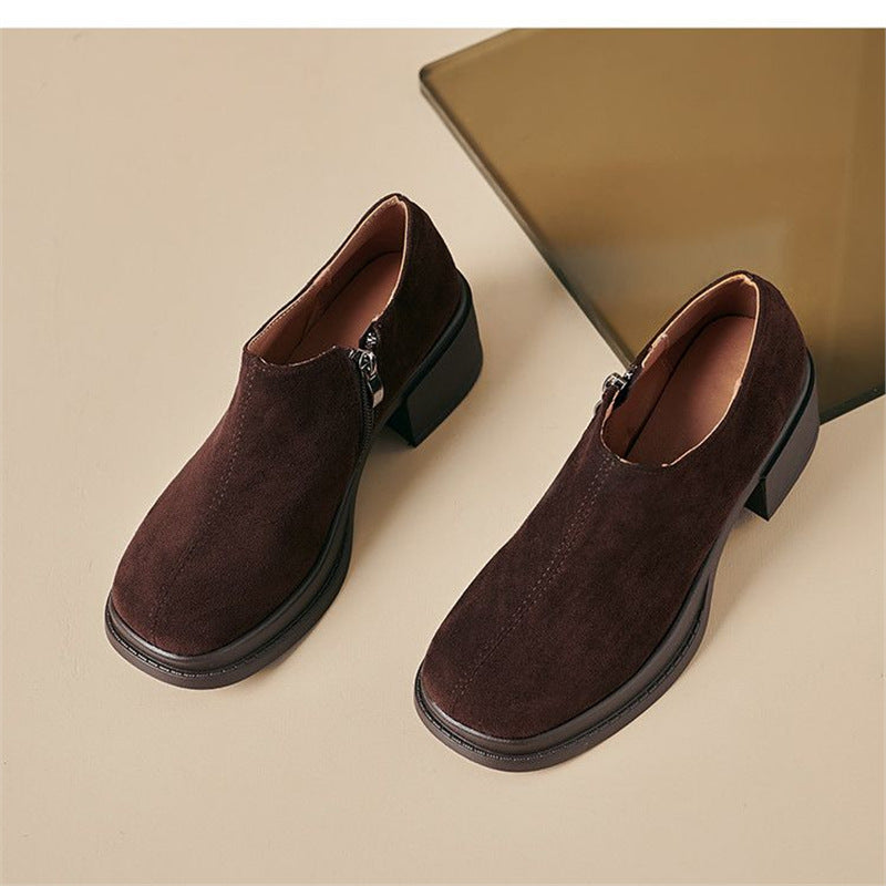 Damen elegante Slipper mit breitem Blockabsatz EB