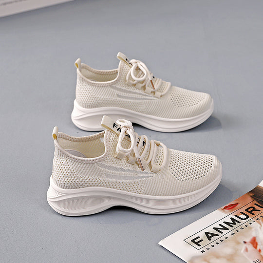 Damen Leichte Atmungsaktive Sneakers mit rutschfester Laufsohle EB