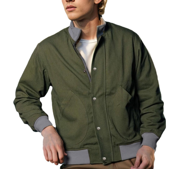 Herren lässige Freizeitjacke mit funktionalen Taschen und modernem Kragen EB