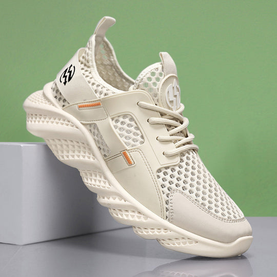 Damen Sportliche Sneaker mit atmungsaktiver Mesh-Oberfläche und stoßdämpfender Sohle EB