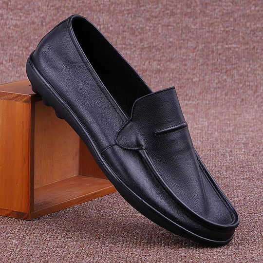 Herren elegante Lederloafers mit rutschfester Sohle EB