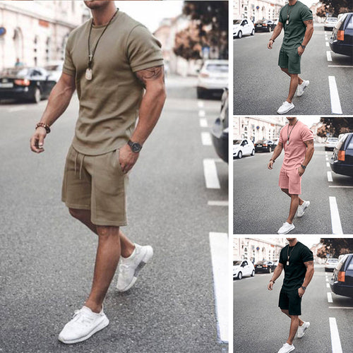 Herren sportliches Kurzarm-Set aus atmungsaktivem Material EB