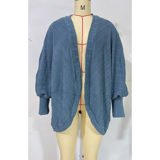Damen lässige Strickjacke mit oversized Schnitt und lässigen Ärmeln EB