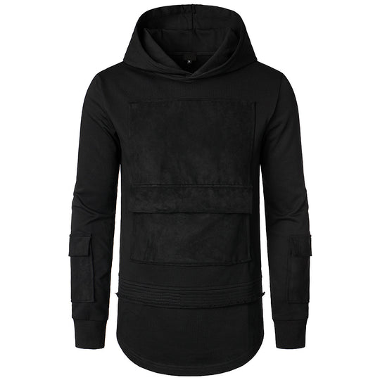 Herren modischer Hoodie mit integrierten Taschen und einzigartigem Design EB