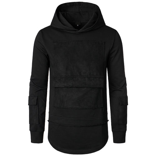 Herren modischer Hoodie mit integrierten Taschen und einzigartigem Design EB