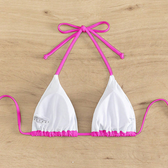 Damen Triangel-Bikini mit verstellbaren Trägern und raffiniertem Schnitt EB