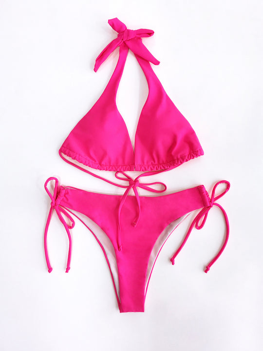 Damen Triangel-Bikini mit hohem Komfort und verspielten Bindebändern EB