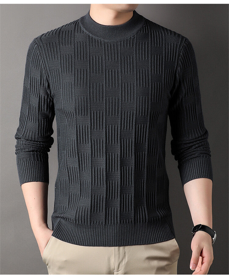 Herren Feinstrickpullover mit modernem Strukturdesign EB