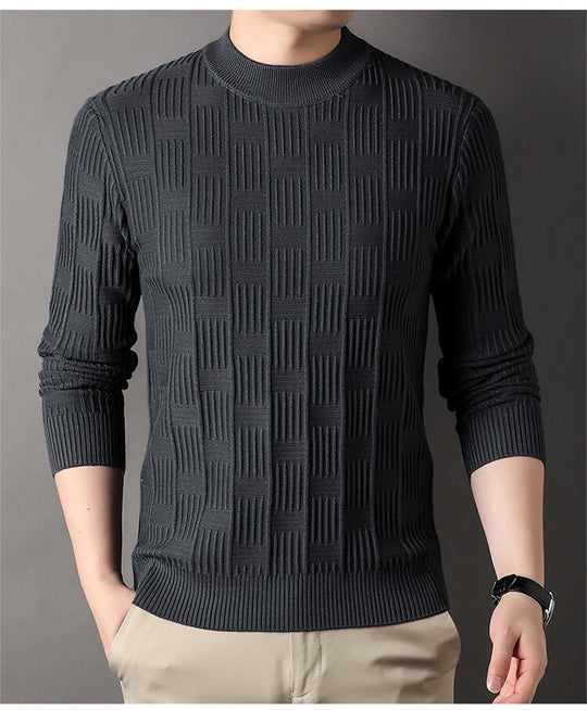 Herren Feinstrickpullover mit modernem Strukturdesign EB