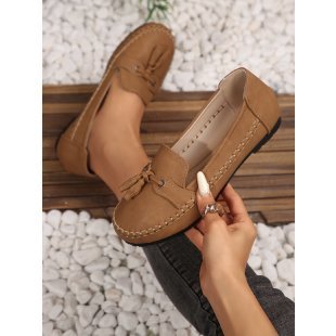Damen Stilvolle und komfortable Ballerinas mit großem Schleifendetail EB