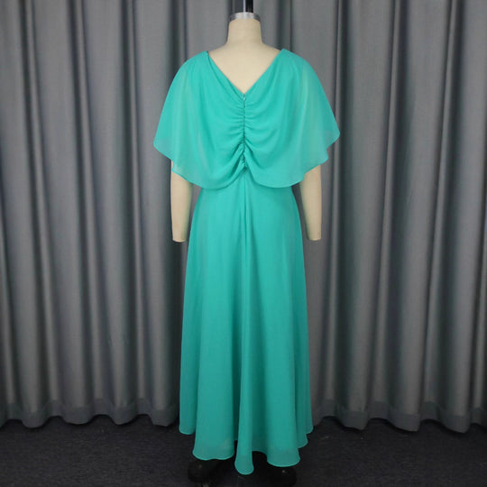 Damen elegantes Maxikleid mit Blütenapplikationen EB