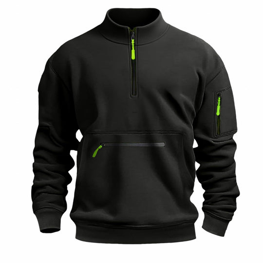 Herren funktionale Sweatshirt mit Reißverschluss EB