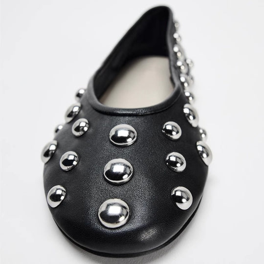 Damen Ballerinas mit modischen Metallakzenten EB