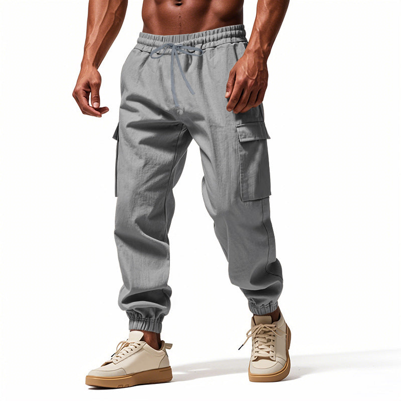 Herren Cargo-Trainingshose mit elastischem Bund und praktischen Seitentaschen EB