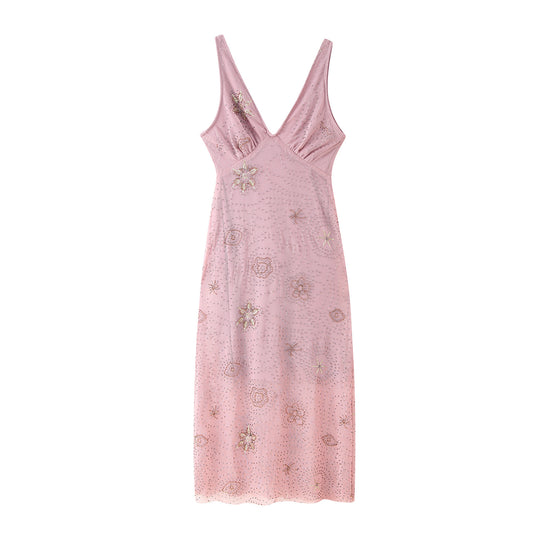 Damen Maxikleid mit aufregenden Strassverzierungen EB