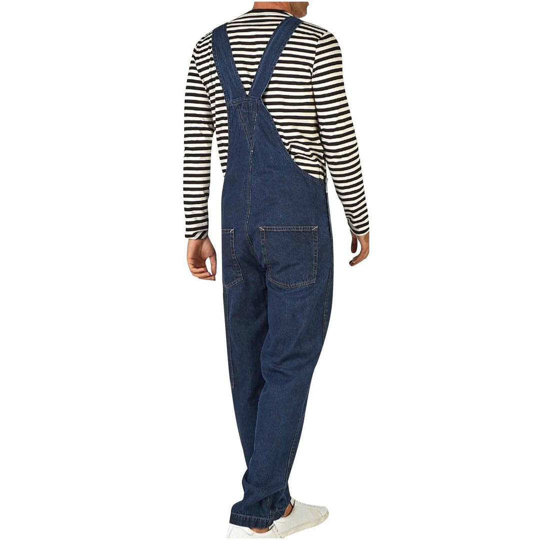 Herren Denim-Latzhose mit verstellbaren Trägern und praktischen Taschen EB