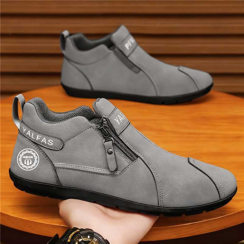 Damen trendige Stiefeletten mit praktischem Reißverschluss und rutschfester Sohle EB