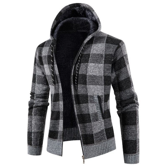 Herren modische Kapuzenjacke mit weichem Innenfutter EB