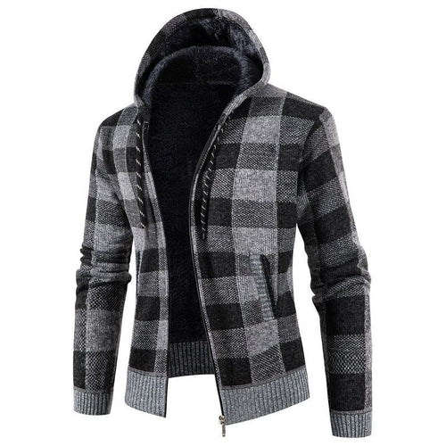 Herren modische Kapuzenjacke mit weichem Innenfutter EB
