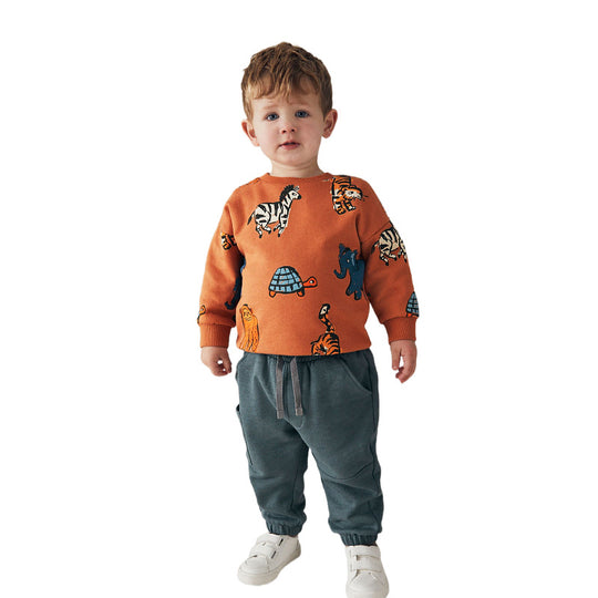 Kinder Sweatshirt mit buntem Tiermotiv EB