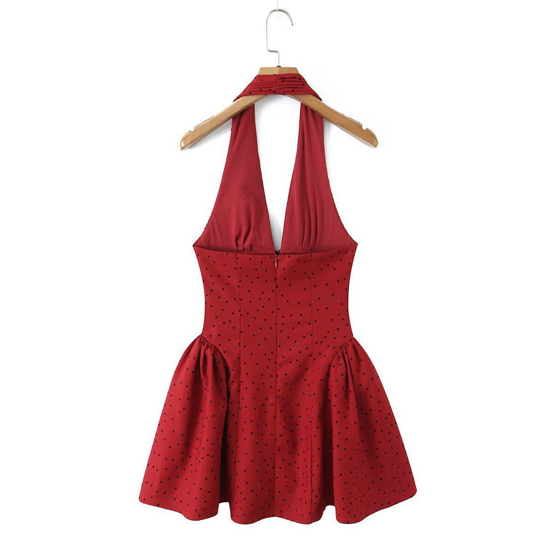Damen Neckholder-Kleid mit schmeichelndem Schnitt und eingearbeiteten Falten EB
