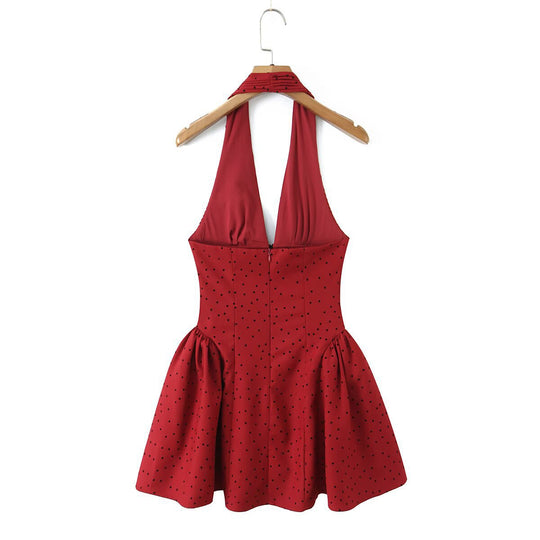 Damen Neckholder-Kleid mit schmeichelndem Schnitt und eingearbeiteten Falten EB