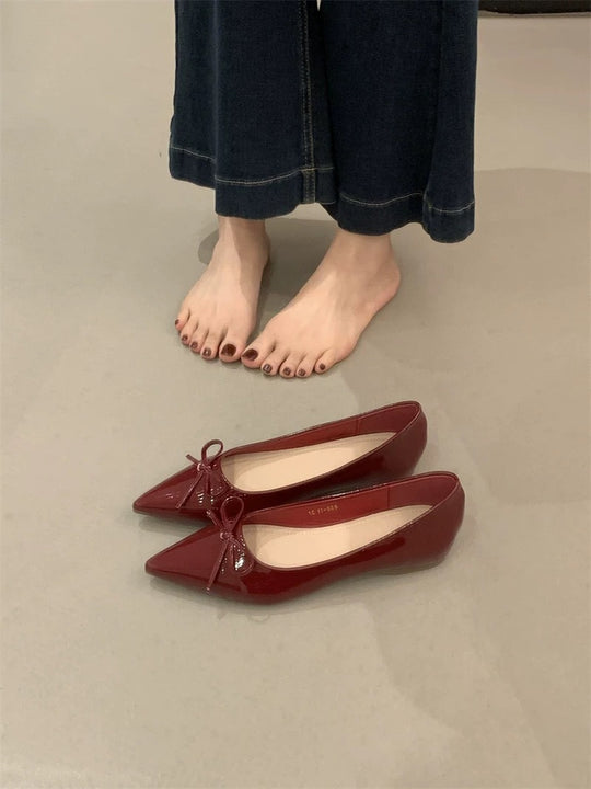 Damen Elegante Ballerinas mit zartem Schleifen-Detail und bequemer Passform EB