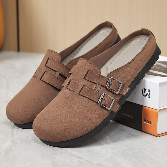 Damen Komfortable Clogs mit verstellbarem Riemen und weicher Innenausstattung EB