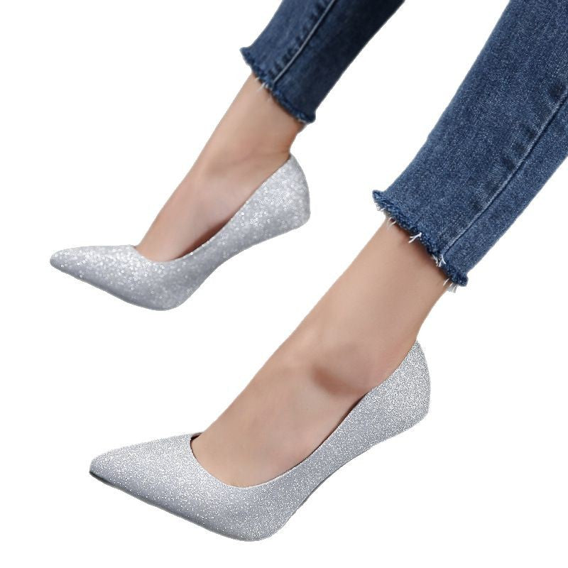 Damen Glitzernde High Heels EB