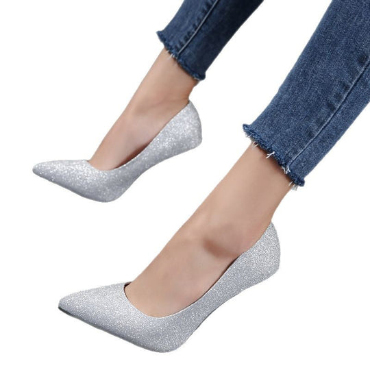 Damen Glitzernde High Heels EB