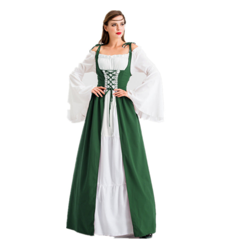 Damen historisches Märchenkleid mit elegantem Oberteil und ausgestellten Ärmeln EB