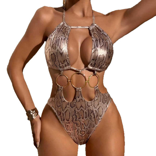 Damen Badeanzug mit aufregendem Schlitz-Design EB