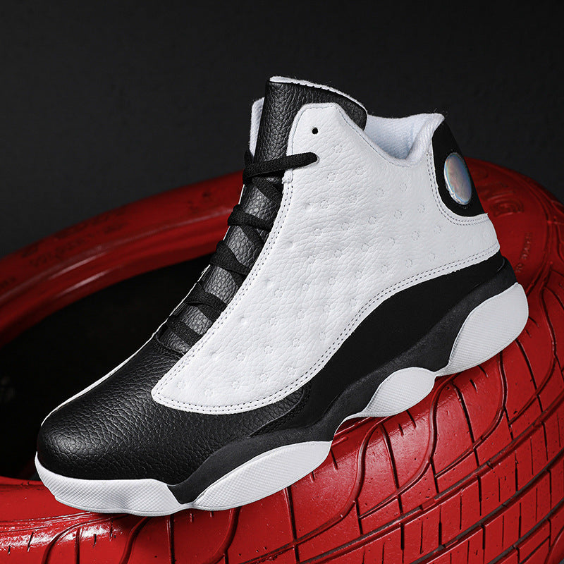 Herren atmungsaktiver High-Top Basketball Sneaker mit Dämpfung und rutschfester Gummisohle EB